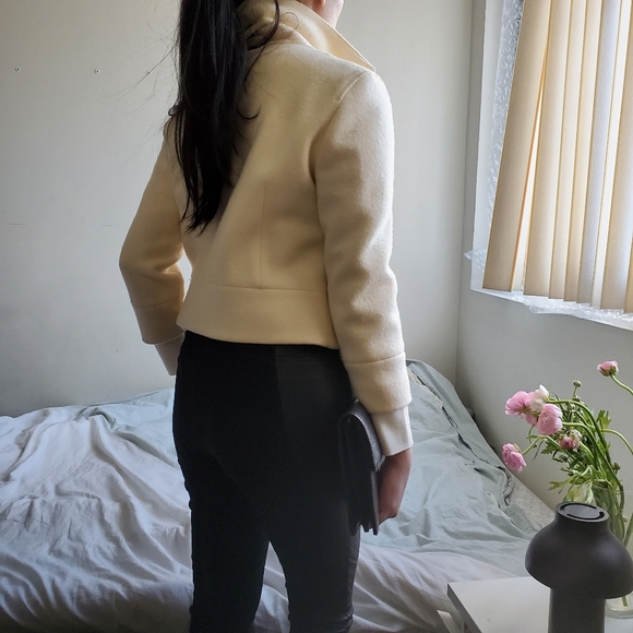 Club Monaco Short Wool Coat 1/4 Sleeve - Picture 4 of 7